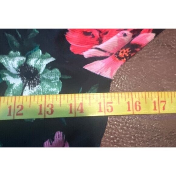 G.I.L.I. 3/4-Sleeve Rib Knit Printed Duster Top Floral Midi Dress 3/4 Sleeve XS - Picture 6 of 7